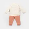 Bibaby Organik Pijama Takımı Hello Safari Ekru - Kiremit