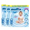 Molfix Bebek Bezi 3D 4 Beden Maxi 7-14 Kg 100lü Ultra Fırsat Paketi x3