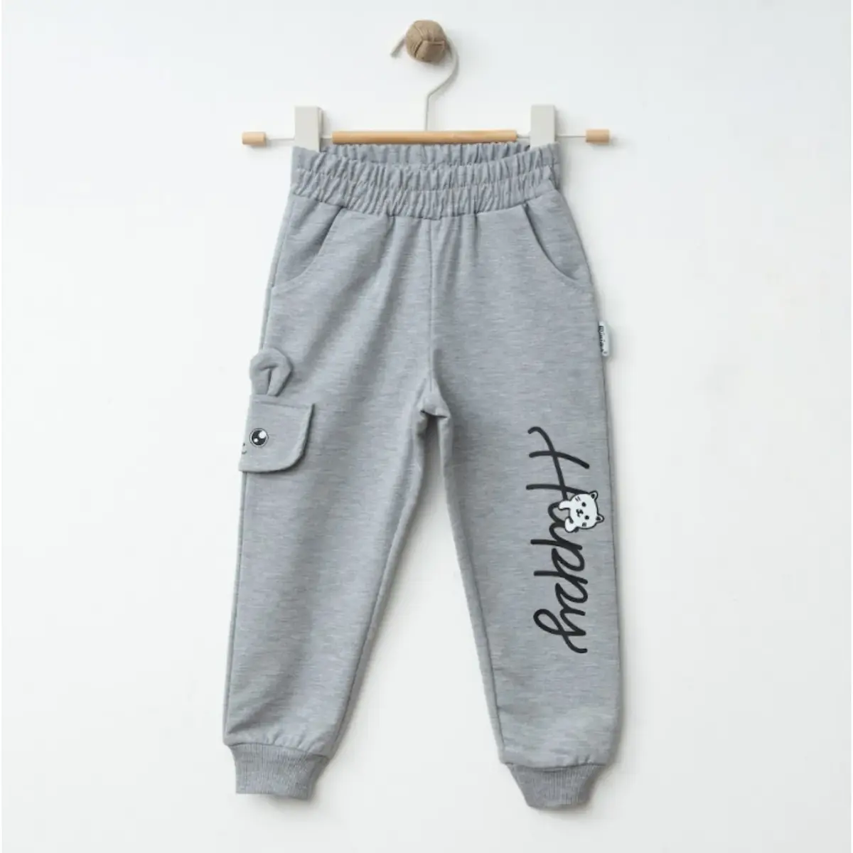 Winimo Eşofman Altı Happy Baskılı Gri Winimo Eşofman Altı Happy Baskılı Gri