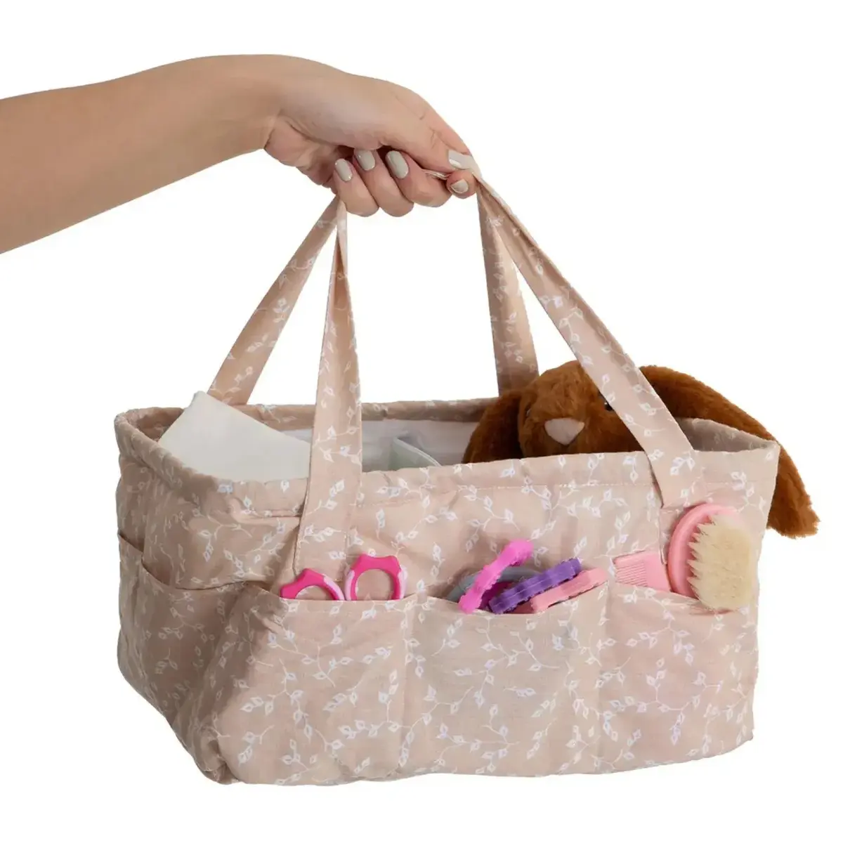 Babyjem Katlamalı Anne ve Bebek Organizer Somon Çiçek