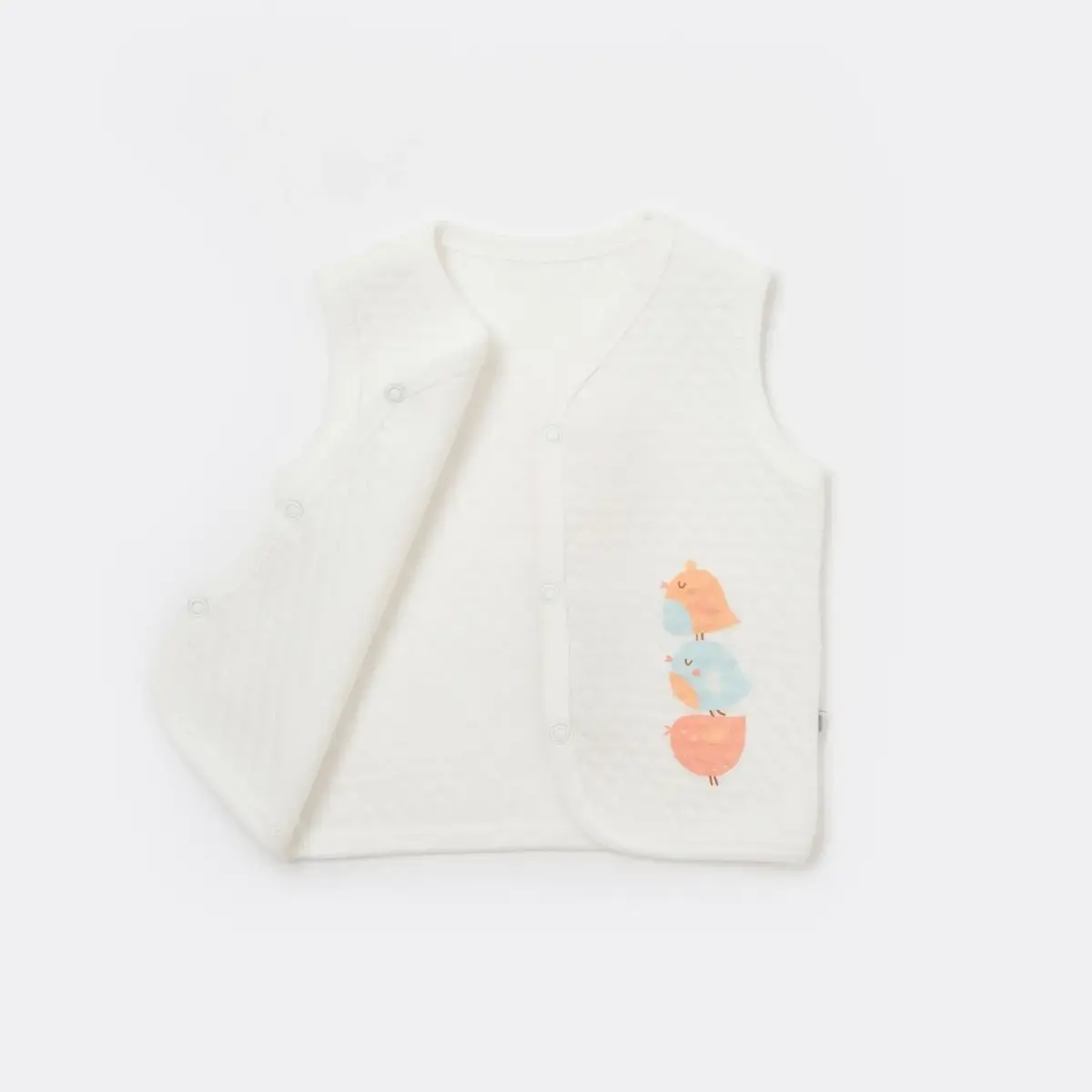 Bibaby Yelek Kapitone Lovely Bird Ekru