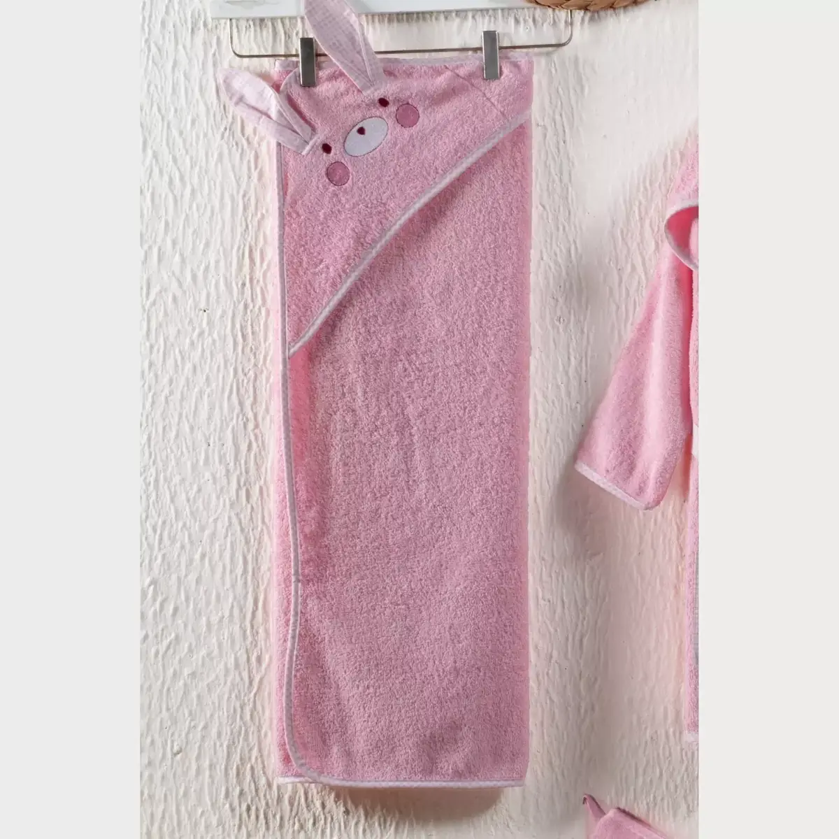Kidboo Bornoz Seti 3lü Tavşan Pembe