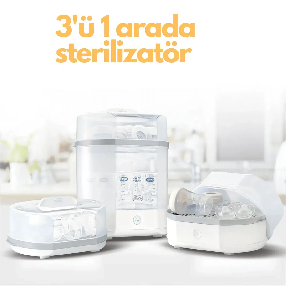 Chicco 3 in 1 Buharlı Sterilizatör