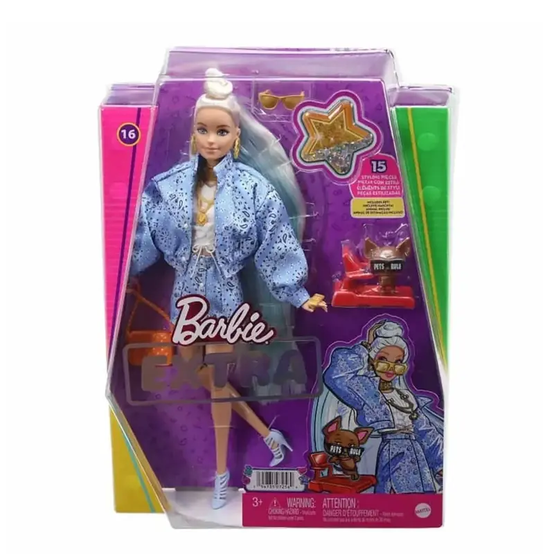 Barbie Extra Mavi Takımlı Bebek