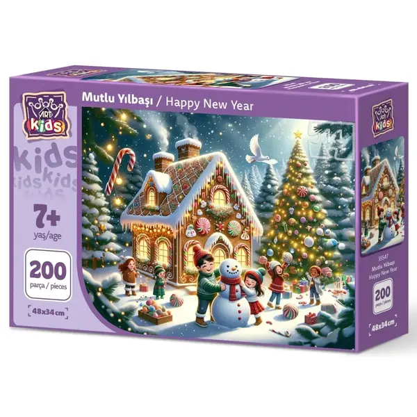 Art Çocuk Mutlu Yılbaşı 200 Parça Puzzle