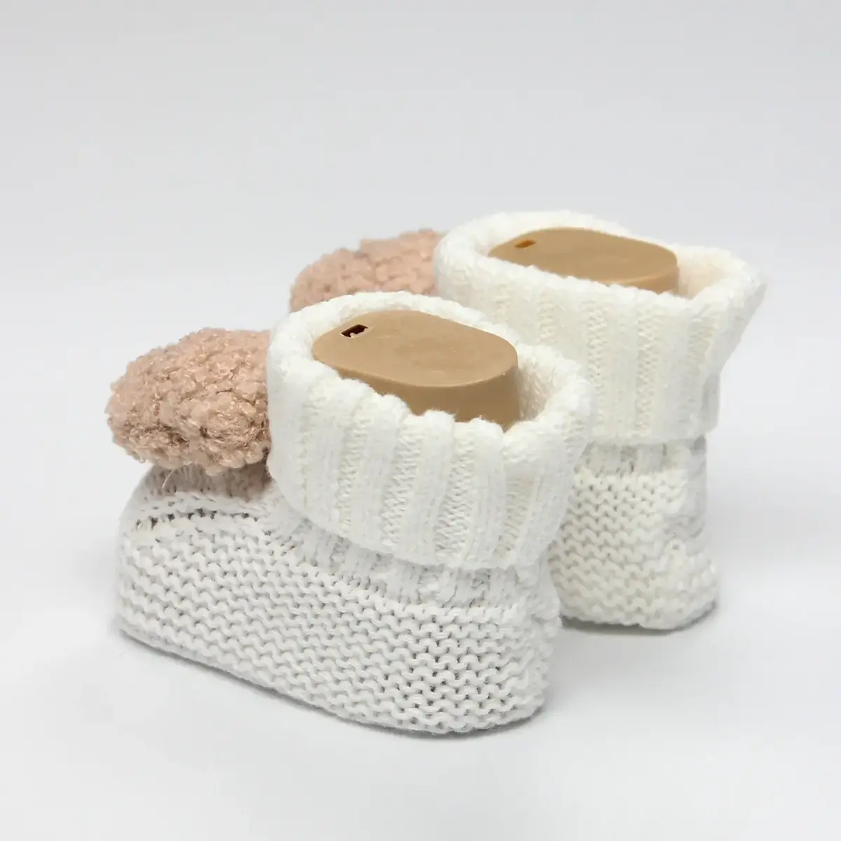 Bistyle Patik Triko Seperatörlü Aksesuarlı Ekru