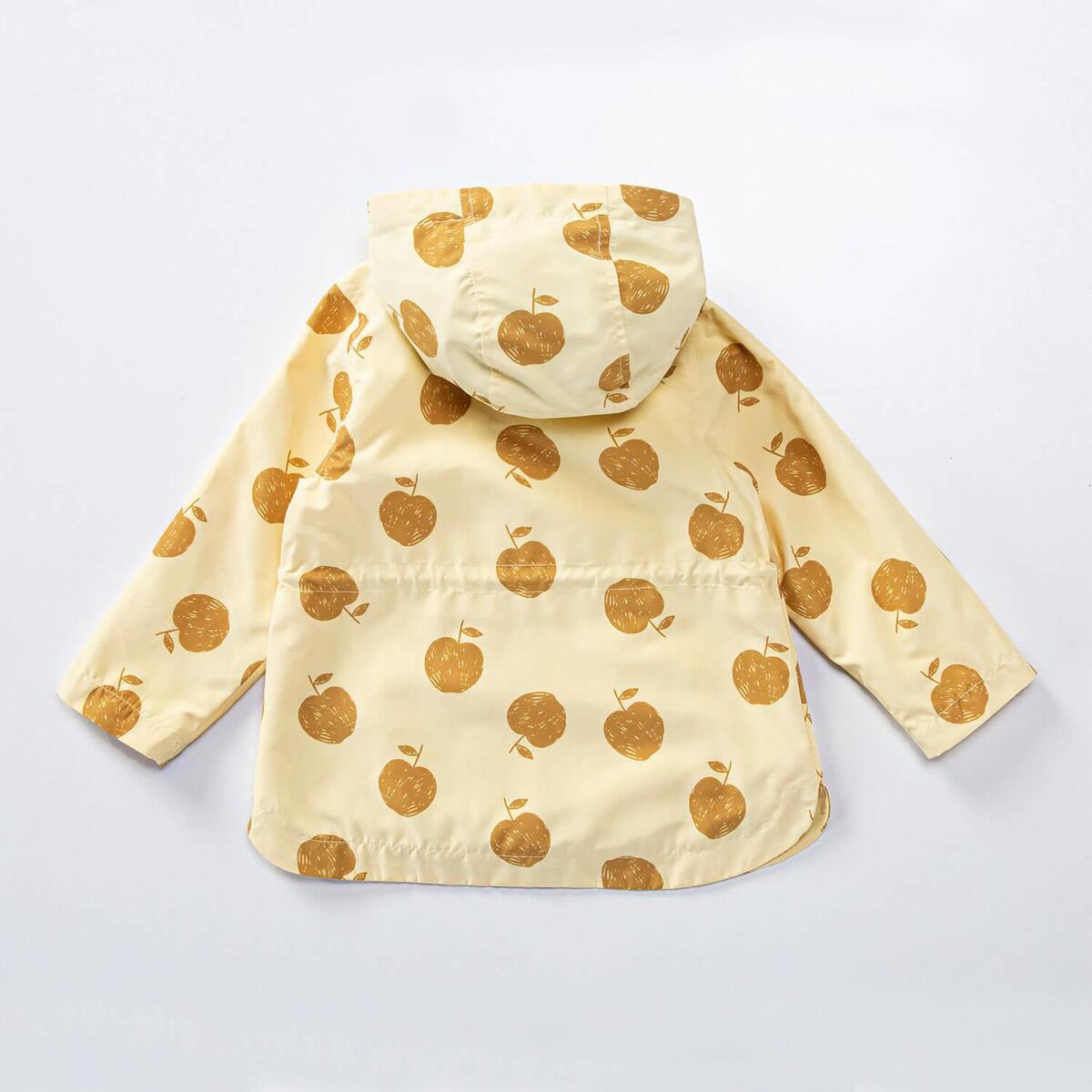 Midimod Yağmurluk Elma Baskılı Sarı