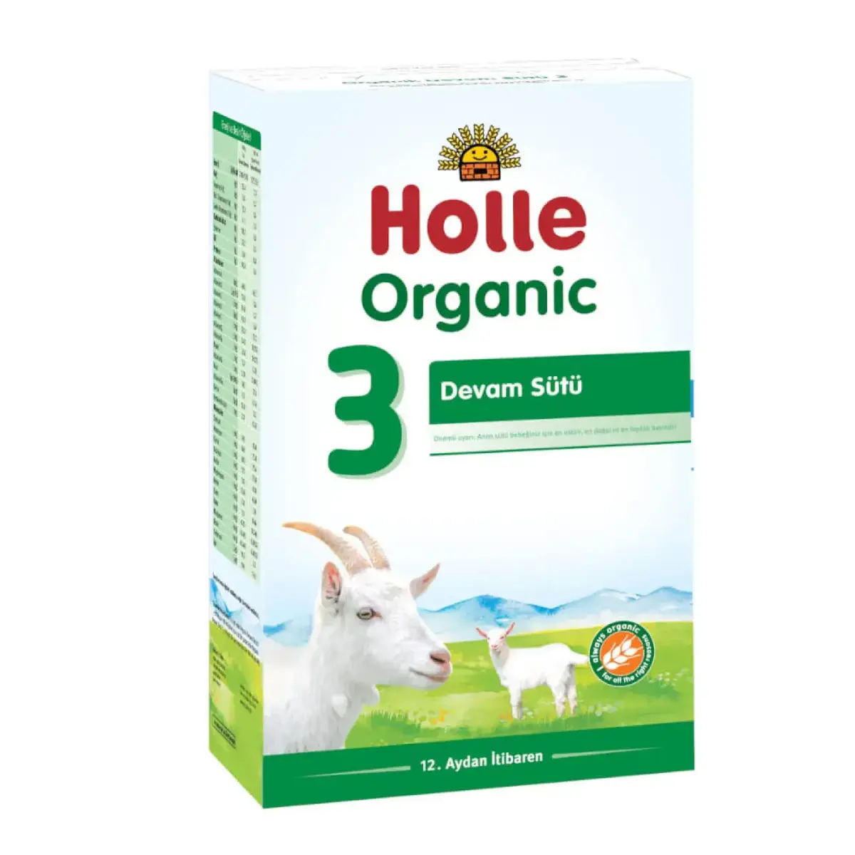 Holle 3 Organik Keçi Sütü Devam Formülü 400 Gr
