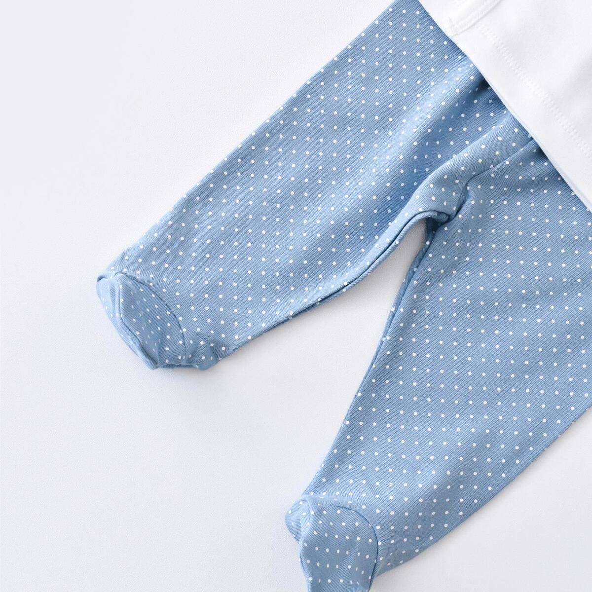 Bibaby Organik Zıbın Takımı 3lü Wild Flowers Spring Blue