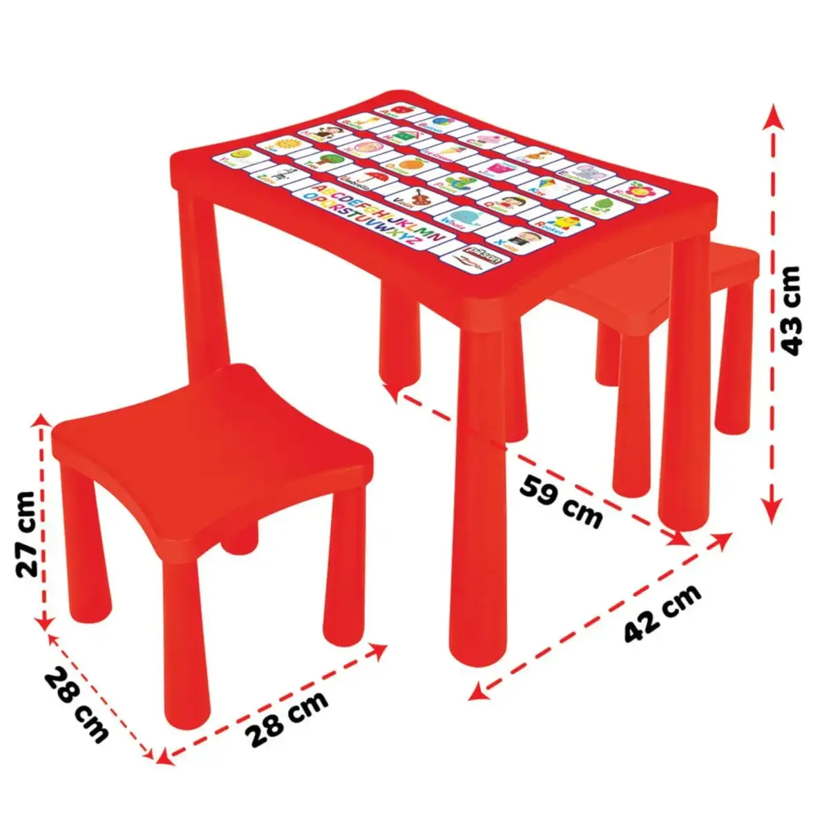 Pilsan Story İki Tabureli Masa Kırmızı
