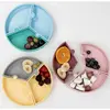 OiOi Püre Meyve Ve Sebze Alıştırıcı ,OiOi Puzzle Vakumlu Mama Tabağı  Mellow Yellow - Powder Grey