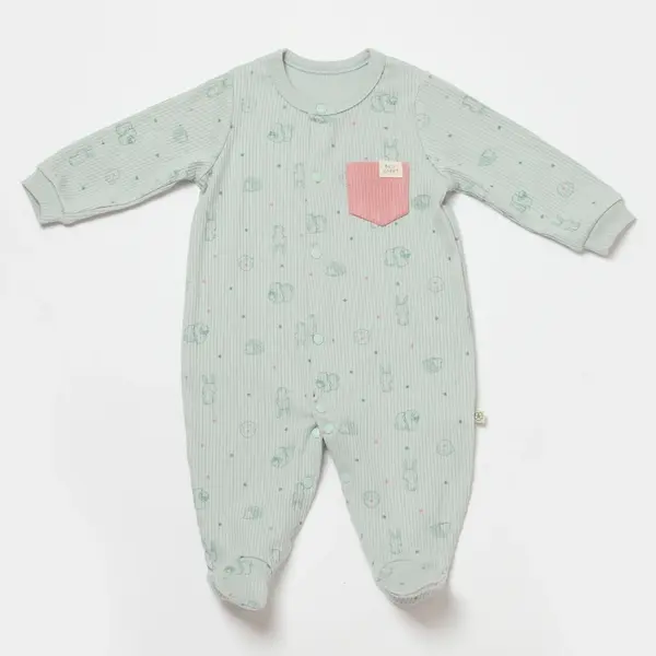 Bibaby Organik Salopet Modal Play With Me Mint - Rose