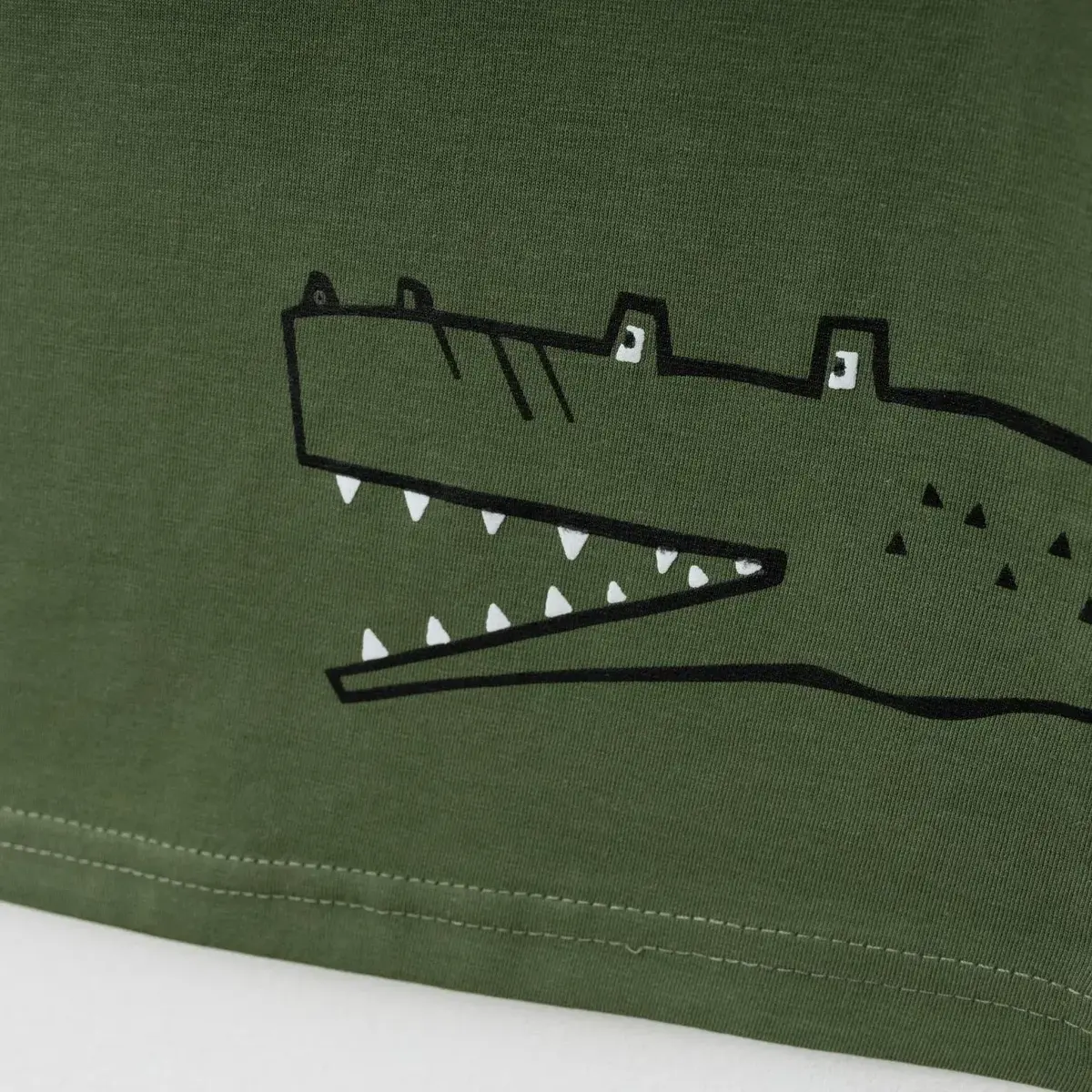 Bebolly T-Shirt Snap Baskılı Haki