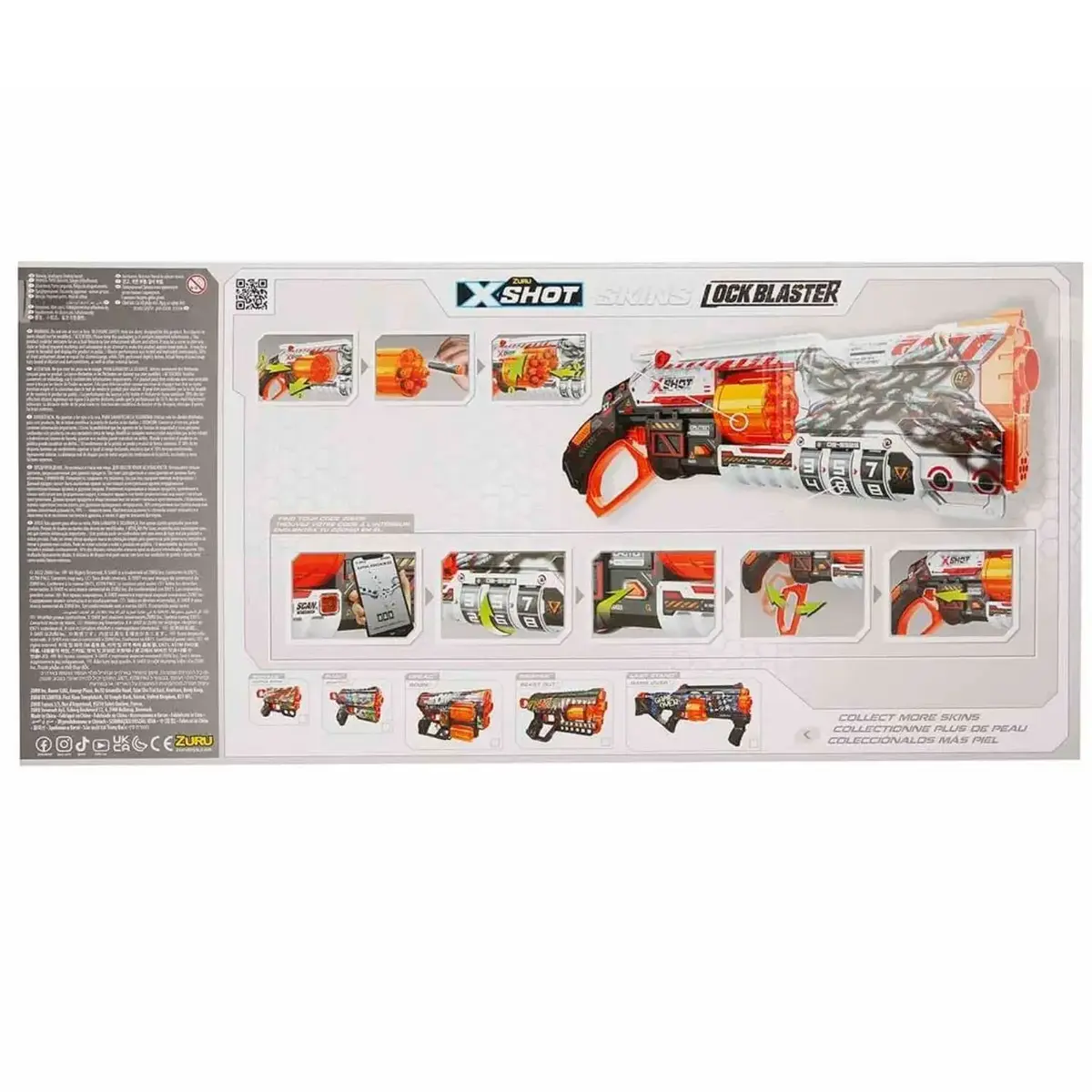X-Shot Skins Lock Blaster Sünger Dart Atan Tabanca 56 cm 16 Dartlı