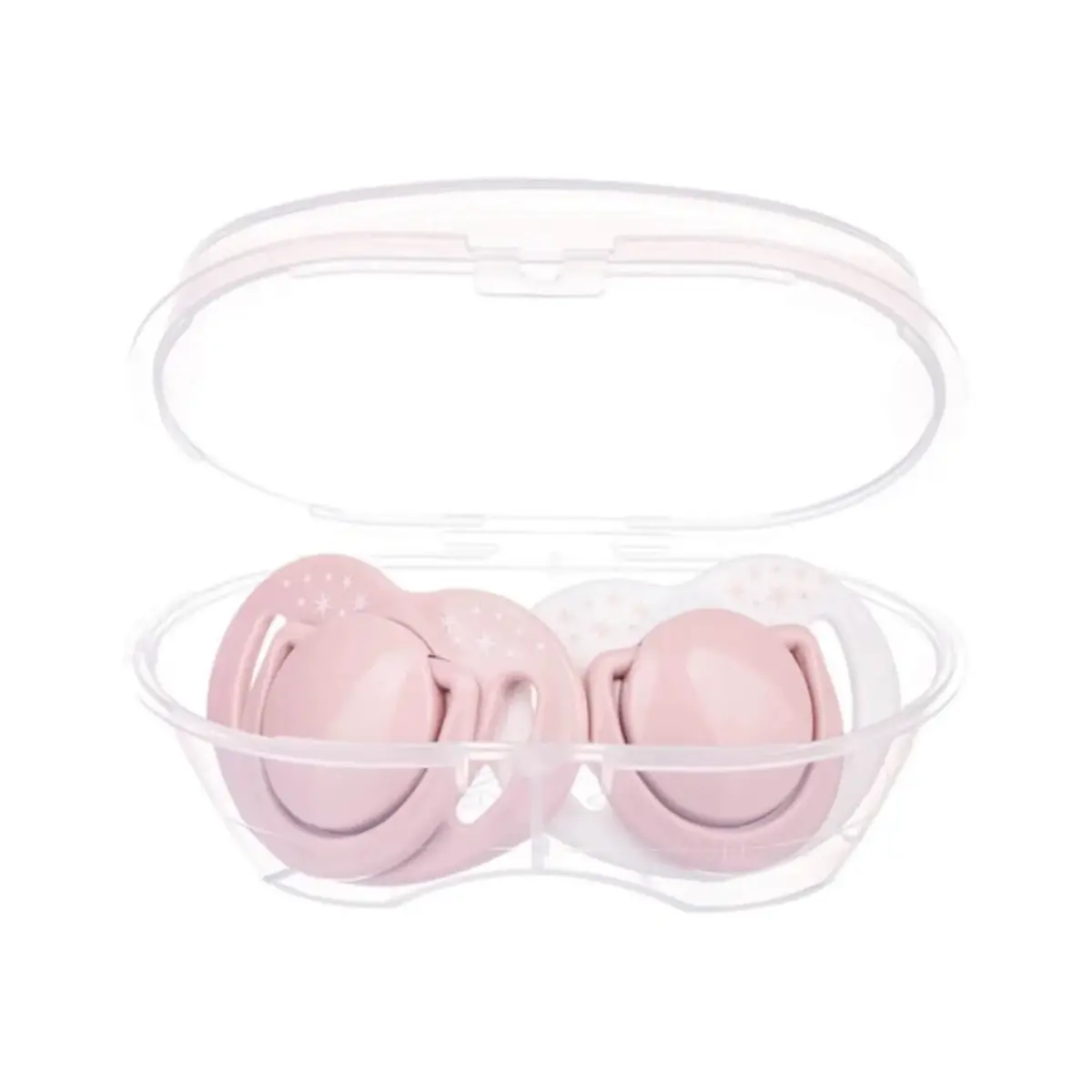 Mamajoo Silikon Emzik 2li & Sterilizasyon Saklama Kutusu 12+ Ay Powder Pink