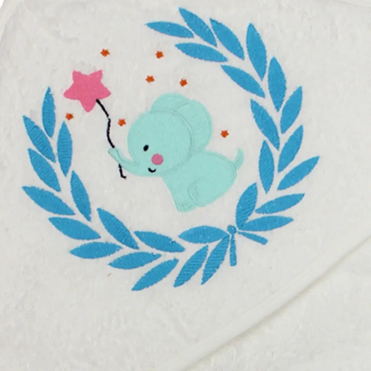 Luluco Havlu Stars And Elephant 75x75cm Ekru