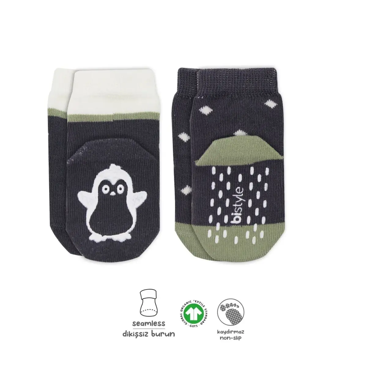 Bistyle Çorap Soket 2li Kaymaz Hayvan Figür Antrasit Bistyle Çorap Soket 2li Kaymaz Hayvan Figür Antrasit