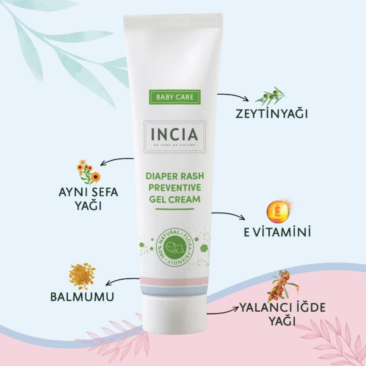 Incia Doğal Pişik Önleyici Jel Krem 60 ml