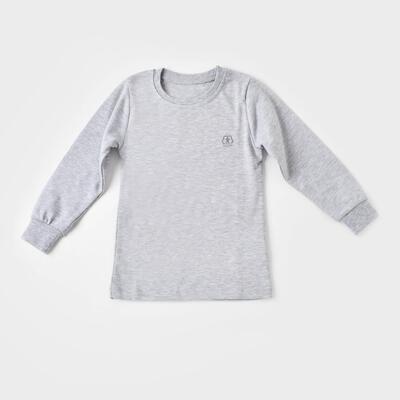 Bibaby Organik Sweatshirt Little Basic Gri Melanj