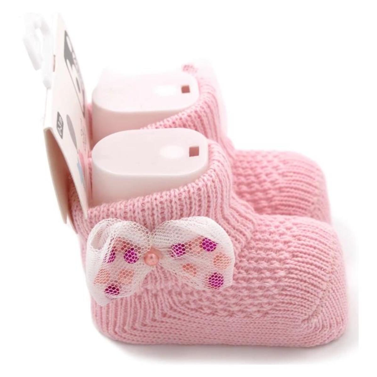 Bibaby Patik Çorap Fiyonklu Taş Pembe Bibaby Patik Çorap Fiyonklu Taş Pembe