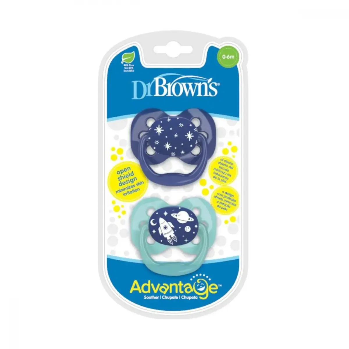 Dr Browns Advantage Silikon Emzik 2li 1. Aşama Mavi