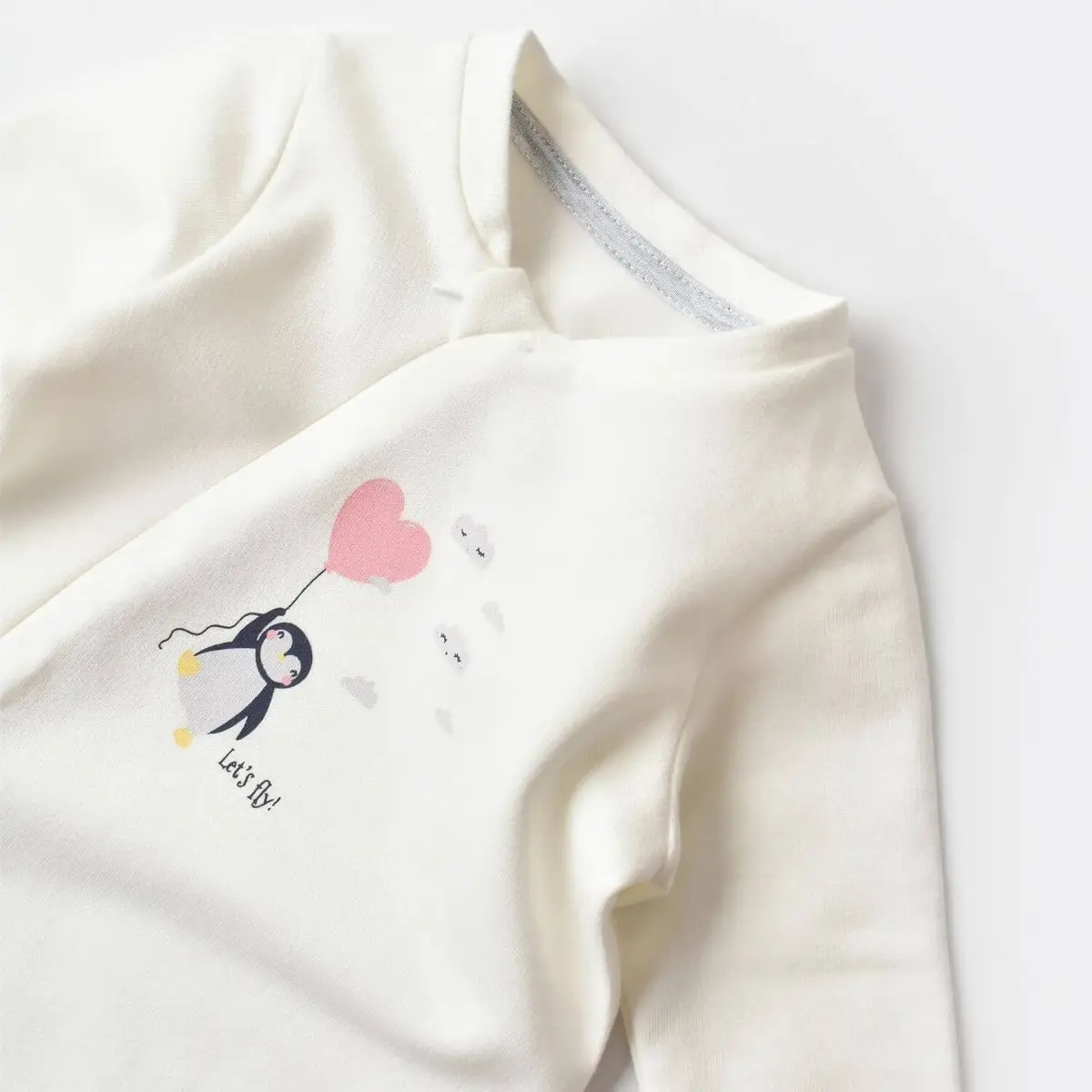 Bibaby Tulum Fermuarlı Lets Fly Clouds Ekru