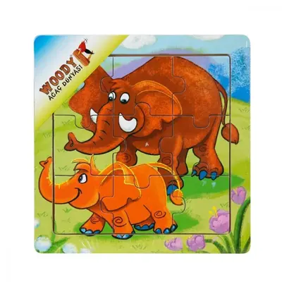 Sunman Tahta Puzzle Mini Hayvanlar 9 Parça