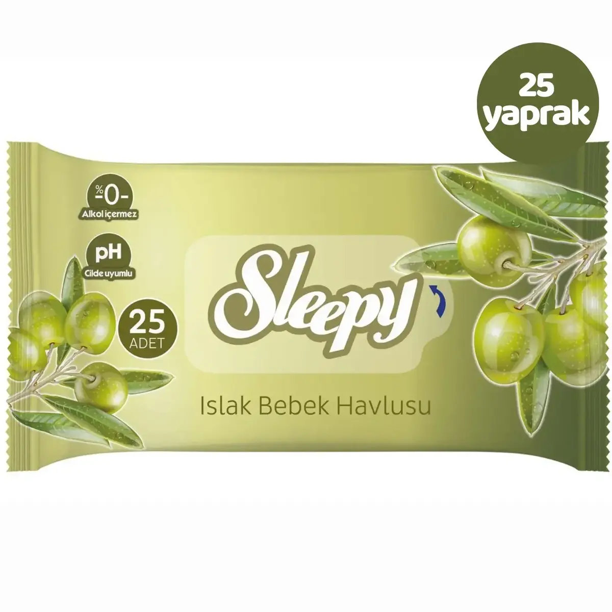 Sleepy Zeytinyağı Islak Mendil 25li