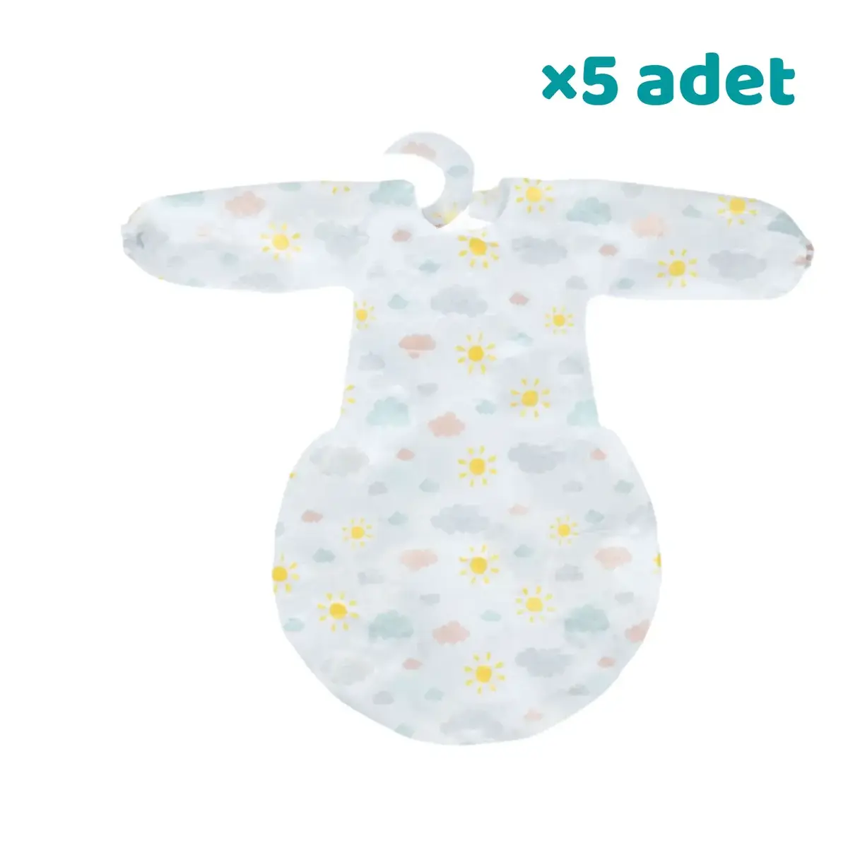 Sevi Bebe Kollu Mama Sandalyesi Önlüğü 5li