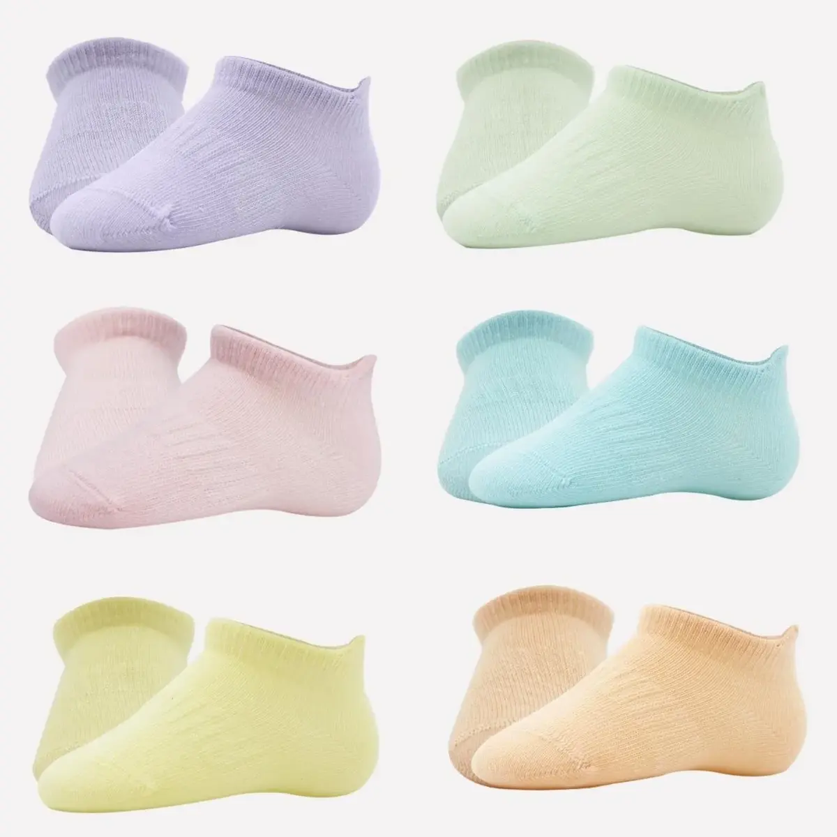 Bibaby Çorap Sneakers Bistyle 6lı Colors Pastel