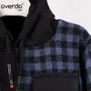 Overdo Sweatshirt Ekoseli Mavi