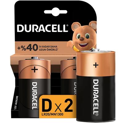 Duracell D Büyük Boy Pil 2 li