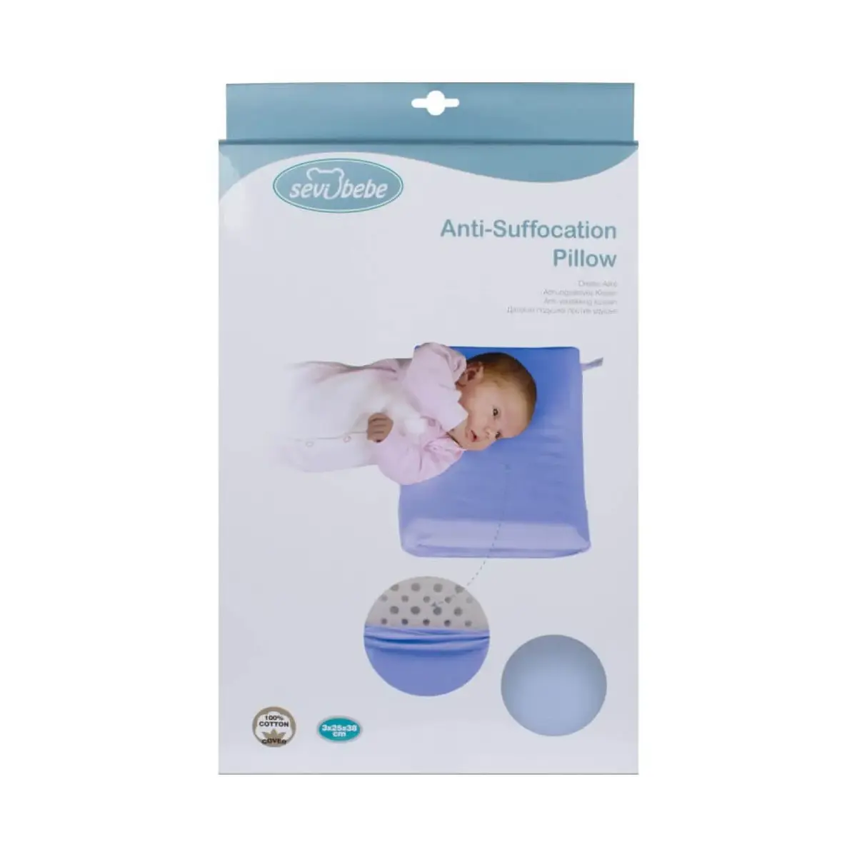 Sevi Bebe Boğulmayı Önleyici Yastık Mavi