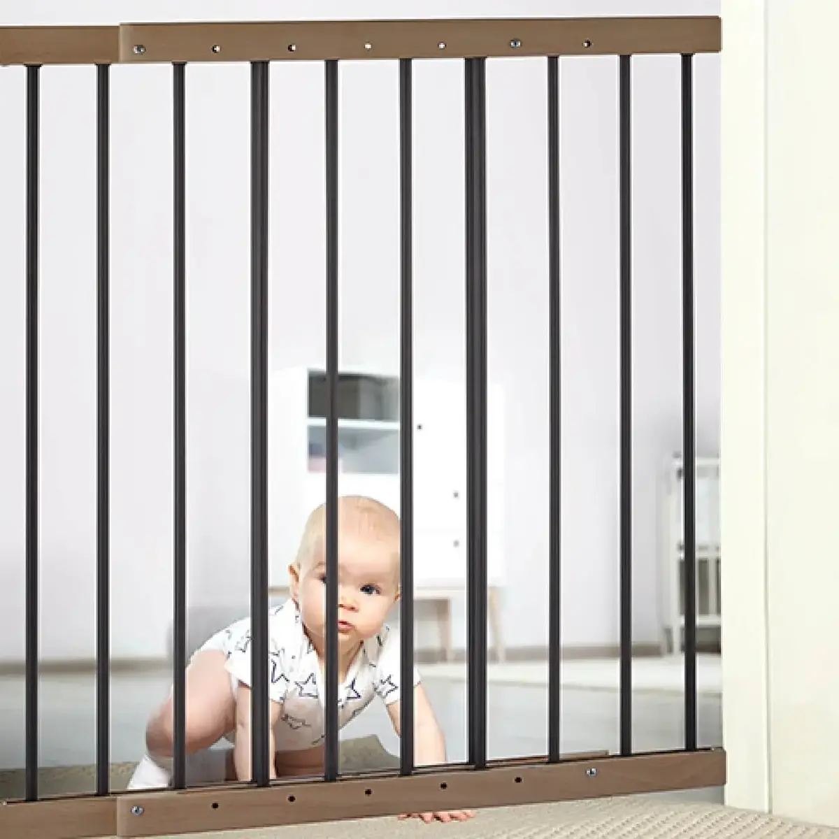 Babyjem Metal/Ahşap Güvenlik Kapıs