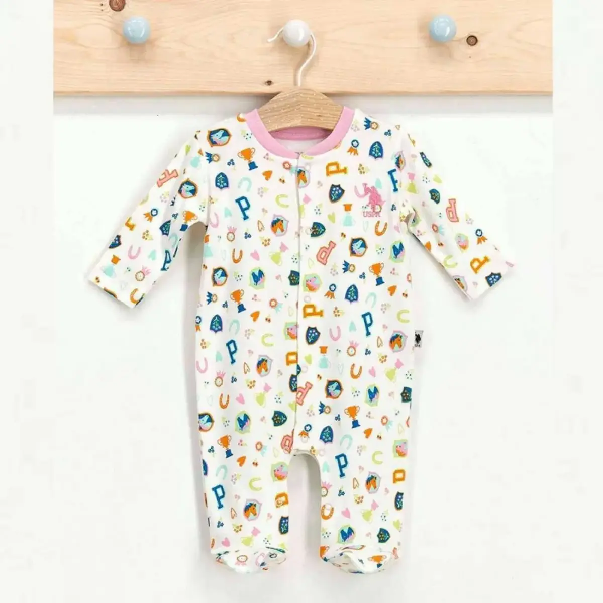 U.S. Polo Tulum Uzun Kol Patikli Toz Pembe