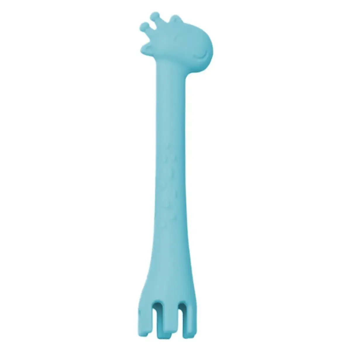 BM Care Çok Amaçlı Mama Çatal Kaşık Zürafa Mavi