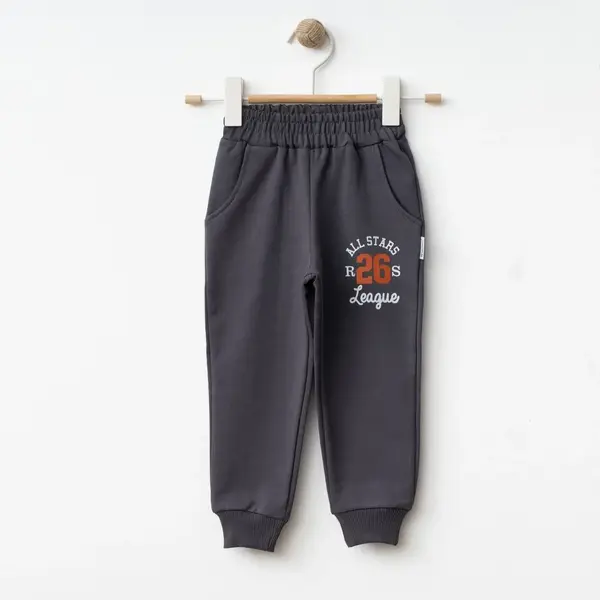 Winimo Çocuk Eşofman Altı Stars 26 Baskılı Füme