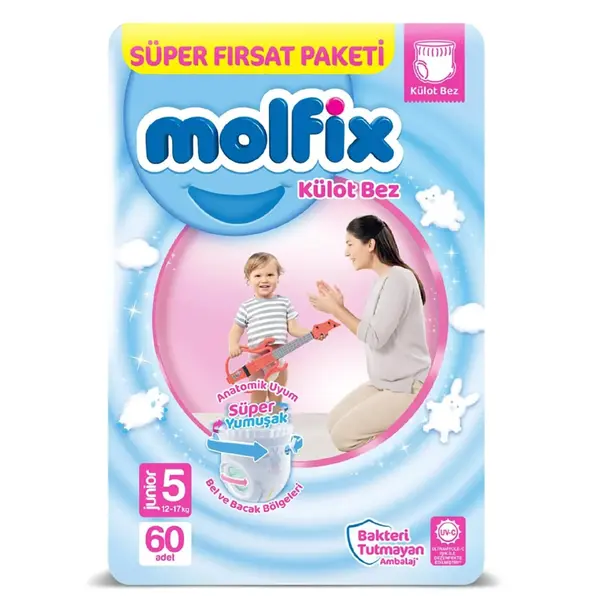 Molfix Külot Bebek Bezi 5 Beden Junior 11-18 Kg 60lı Süper Fırsat Paketi