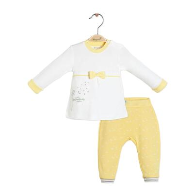 Bibaby Organik 2li Takım Fly Dandelions Sarı - Ekru