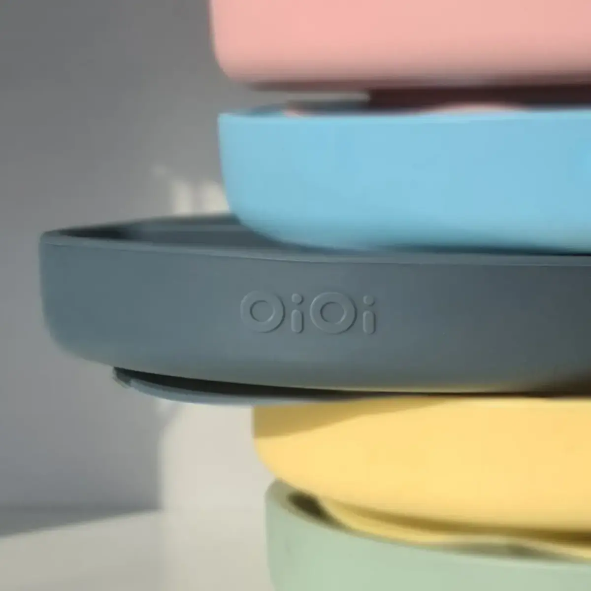 OiOi Porsiyon Vakumlu Mama Tabağı Powder Grey