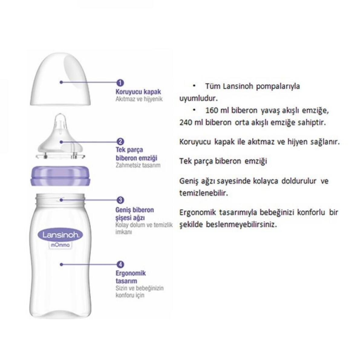 Lansinoh Cam Biberon 240 ml