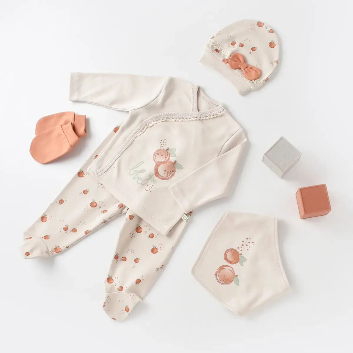 Bibaby Organik Hastane Çıkışı 5li Summer Fruit Light Cream Caramel