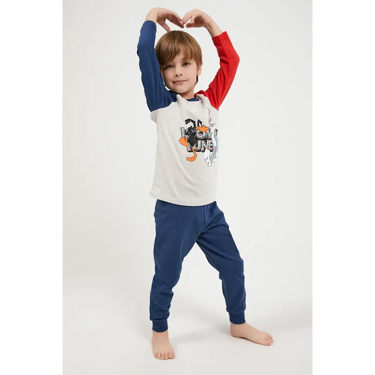 RolyPoly Looney Tunes Pijama Takımı Bej Melanj