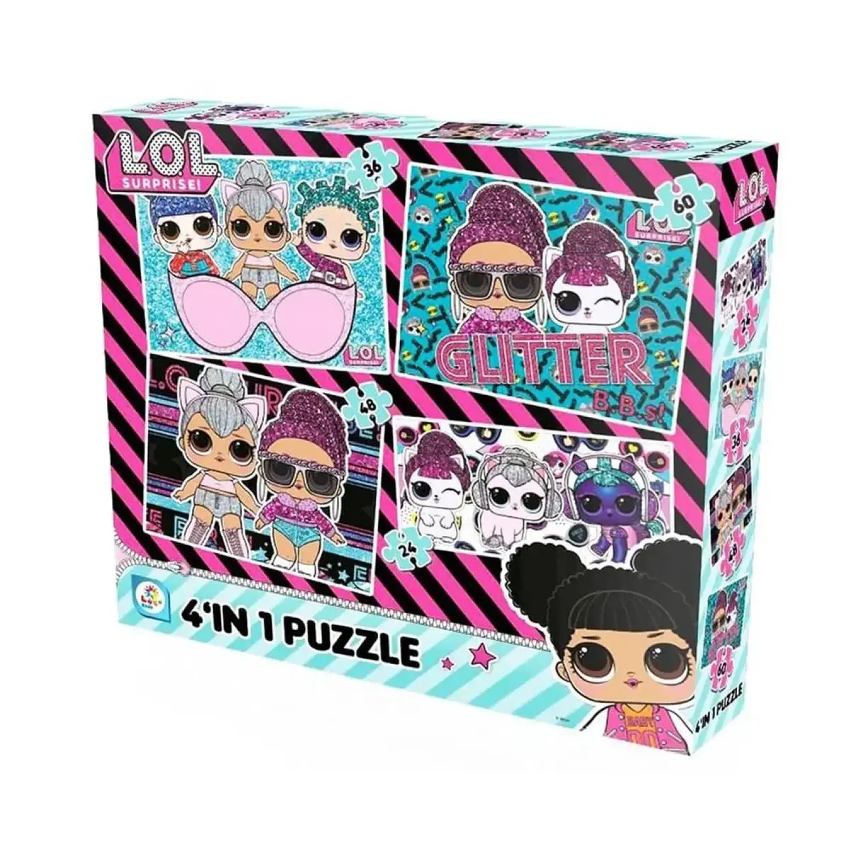 Laço Kids Lol Anaokul 4 in 1 Puzzle  6-12-16-25 Parça