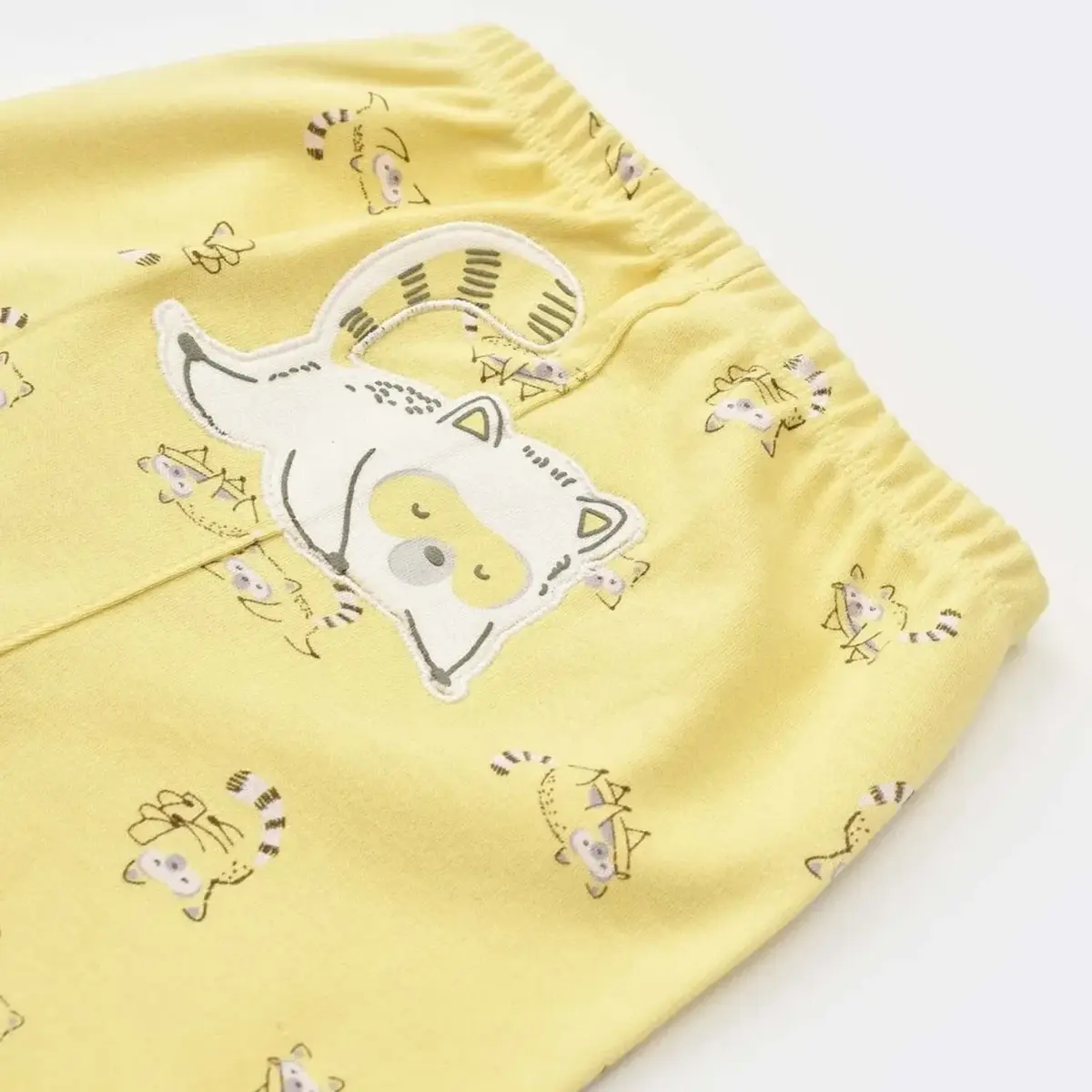 Bibaby Organik Pantolon Patikli Baby Racoon Lemon Grass