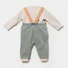 Bibaby Organik Salopet Tulum Cool Lines Bunny Bej - Hardal