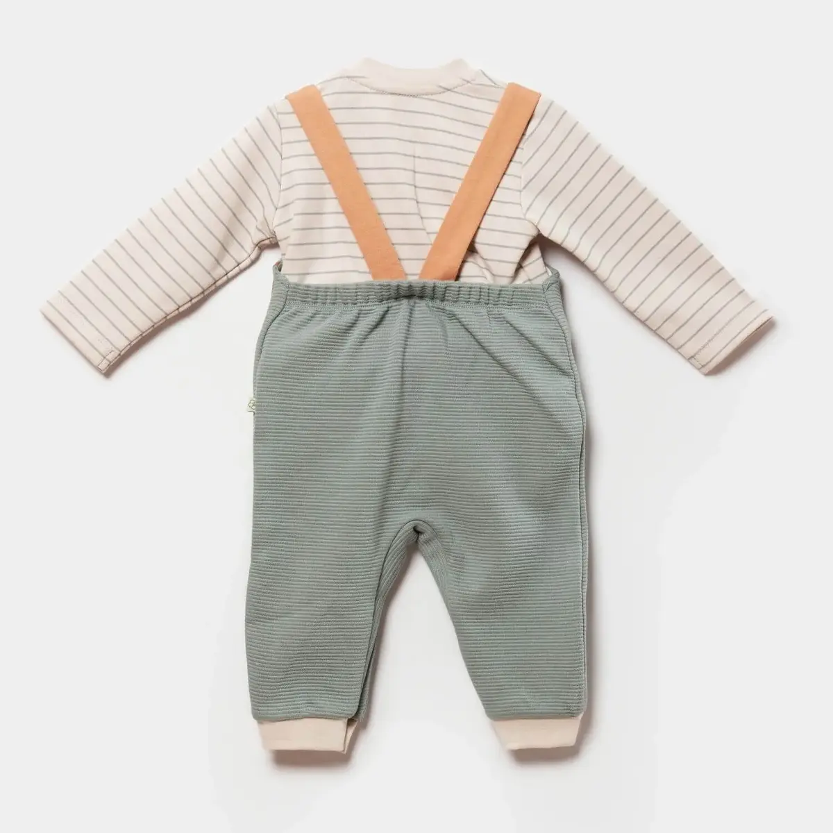 Bibaby Organik Salopet Tulum Cool Lines Bunny Bej - Hardal