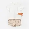 Bibaby Organik 2li Takım Şortlu Magic Starfish Latte