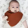 Bibaby Organik Fular Önlük Müslin 3lü Bistyle Kiremit - Bej - Hardal