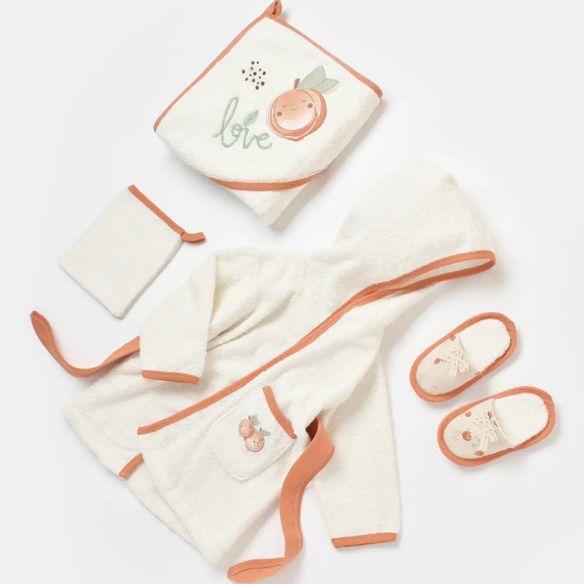 Bibaby Organik Bornoz Takımı Summer Fruit Caramel